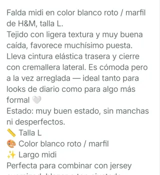 Falda H&M satinada gris/beige