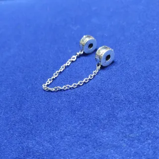 Cadena d seguridad tipo clip pulsera pandora plata