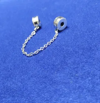 Cadena d seguridad tipo clip pulsera pandora plata