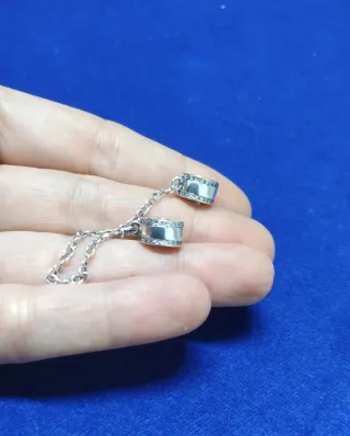 Cadena d seguridad tipo clip pulsera pandora plata