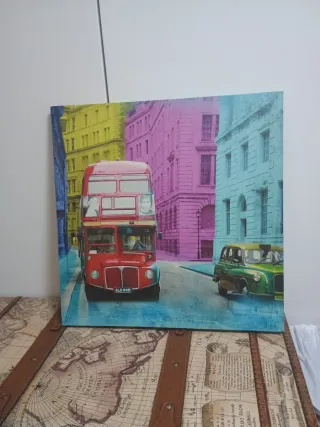 Set 3 Cuadros Decorativos Motos y Bus