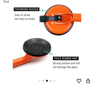 2 ventosas naranjas para vidrio