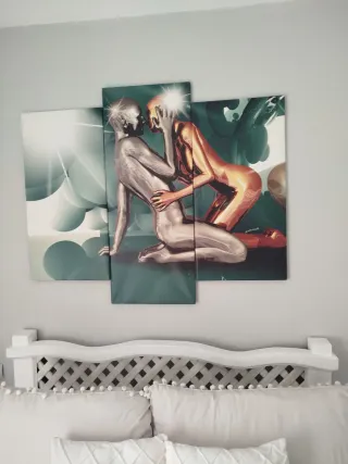 Cuadro Tríptico Moderno Figuras