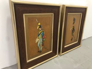 2 Cuadros Soldados Antiguos