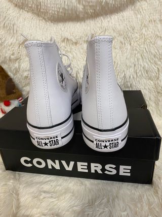 Converse Chuck Taylor Plataforma Piel Blancas