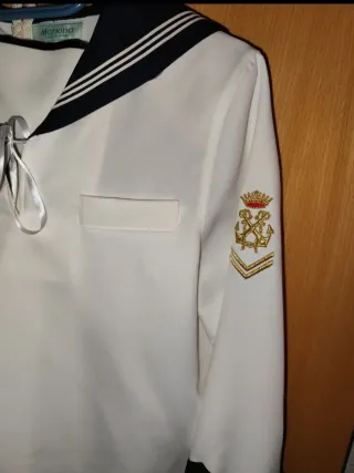 Traje comunión marinero blanco y azul