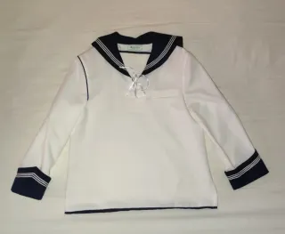 Traje comunión marinero blanco y azul