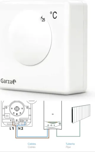 Termostato analogico calefacción 7,3x3,7x7,3cm