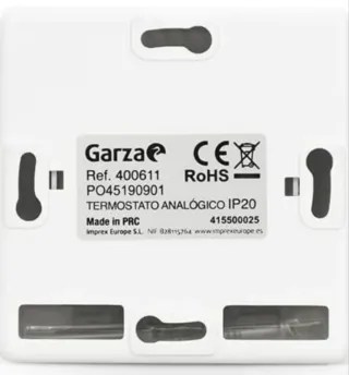 Termostato analogico calefacción 7,3x3,7x7,3cm