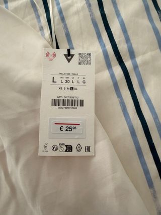 Blusa blanca nueva talla L