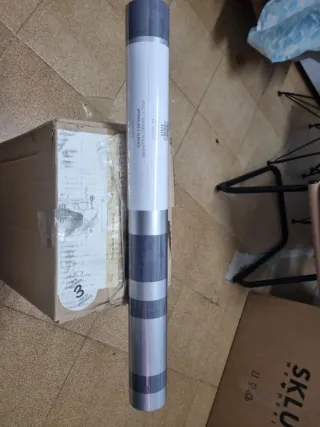 12 Rollos Papel Pared Textura Gris/Azul