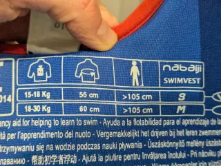 Chaleco salvavidas niño bebé Nabaiji Talla S