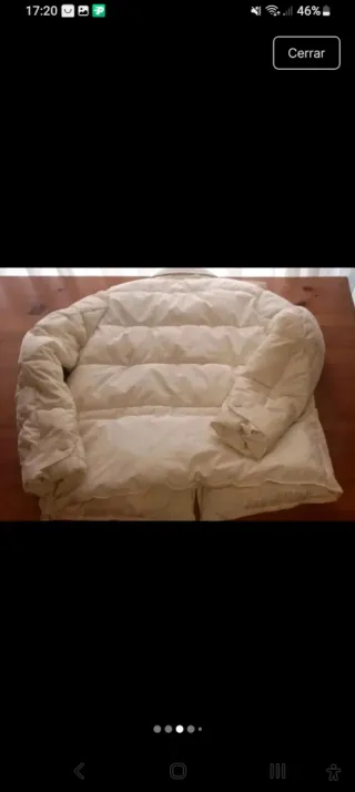 Chaqueta acolchada mujer en tono blanco roto(crema