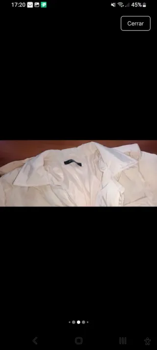 Chaqueta acolchada mujer en tono blanco roto(crema