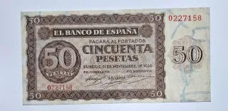 50 Pesetas 1936 Serie O227