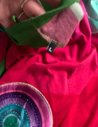 Camiseta Desigual Asimétrica Multicolor Talla L