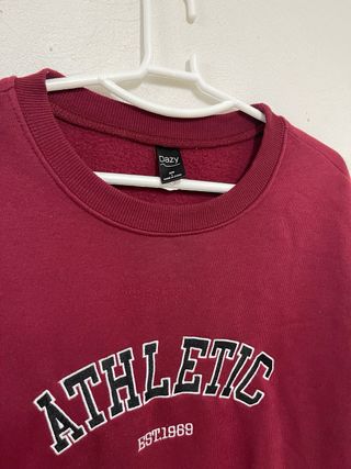 Sudadera Athletic Shein Burdeos Talla L