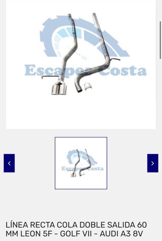 Línea de escape directa Audi A3,Golf VII,Leon Mk3