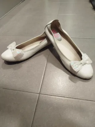 Bailarinas Paola blancas con lazo