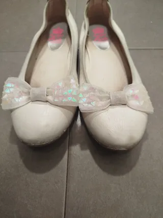 Bailarinas Paola blancas con lazo