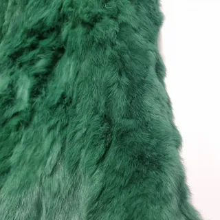 Chaleco pelo natural verde talla única