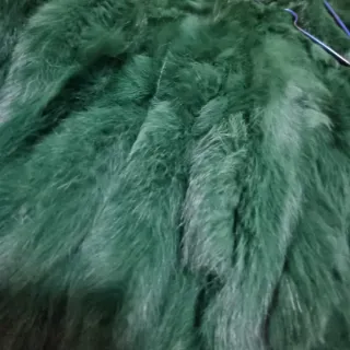 Chaleco pelo natural verde talla única