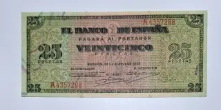 25 Pesetas 1938 Serie A435