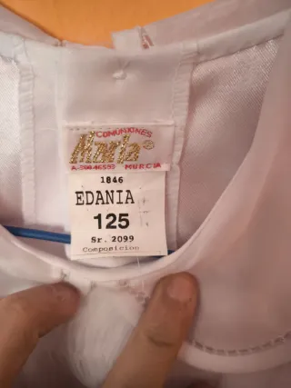 Vestido de Comunión Blanco Edania Talla 12
