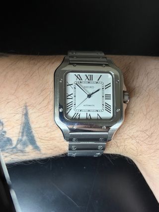 Seiko Mod Santos automático NH35 – acero