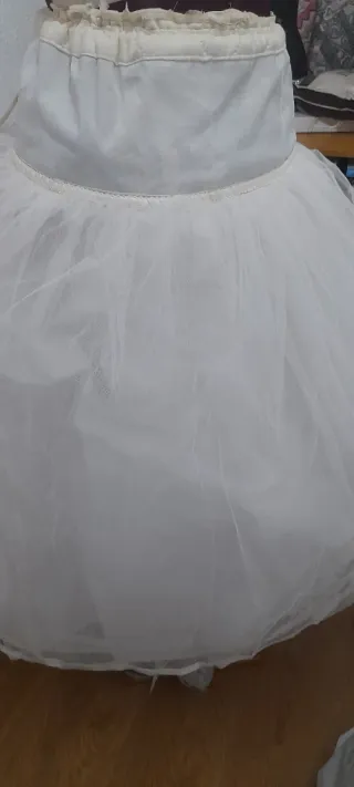 Can Can Fallera Niña Blanco Talla Única