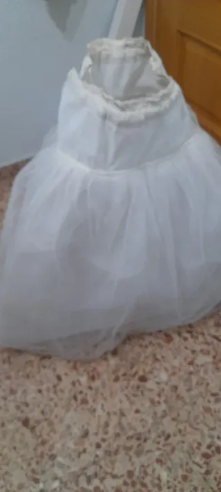 Can Can Fallera Niña Blanco Talla Única