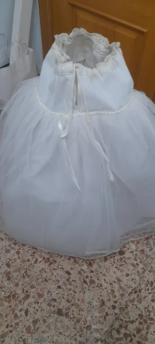 Can Can Fallera Niña Blanco Talla Única