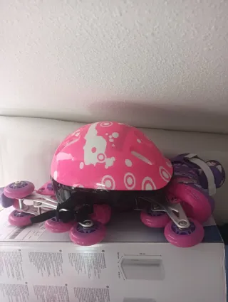 Patines en línea rosas y morados