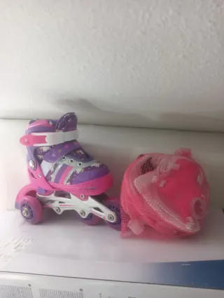 Patines en línea rosas y morados