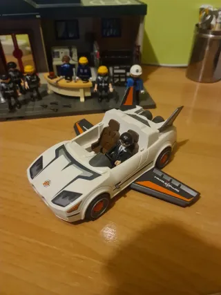 Playmobil Policía Coche Helicóptero