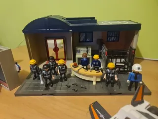 Playmobil Policía Coche Helicóptero