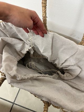 Borsa da mare SIFANNY paglia e pizzo