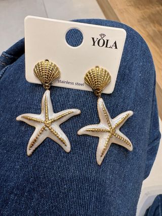 Orecchini YOLA con conchiglia e stella marina