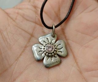 Charm Pandora Fiore Rosa Argento