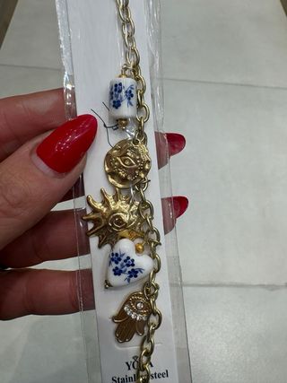 Set Orecchini e Bracciale YOLA Cuore Blu