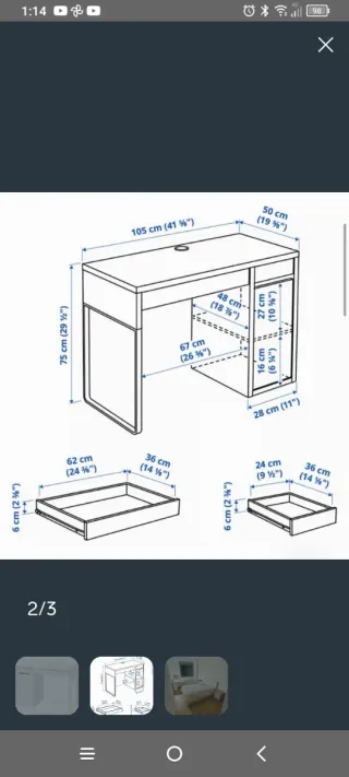 Escritorio Mickey Ikea Blanco