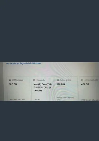 Portátil Lenovo  L490 14 i5 512G 16GB RAM