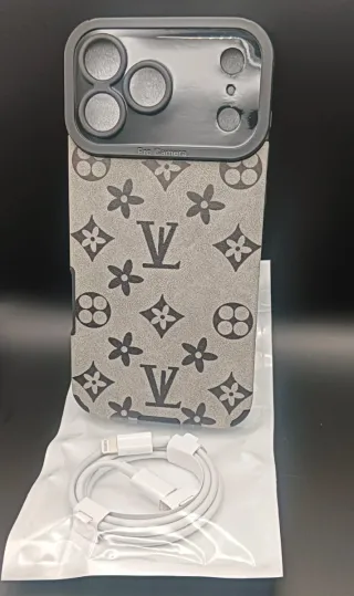 Custodia iPhone 14/15 Pro/Pro Max LV + Cavo caricatore