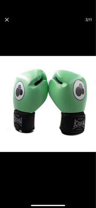 Guantes Boxeo Verde Piel Vacuno