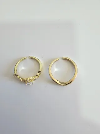 Anillo corona piedras rosas y plata