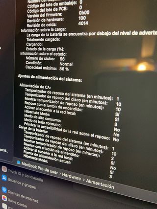 MacBook Pro 16 M2 Max 32GB 1TB - línea en pantalla