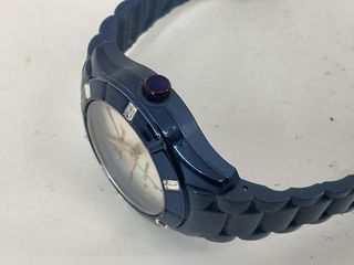 reloj pulsera señora calypso azul cara blanca