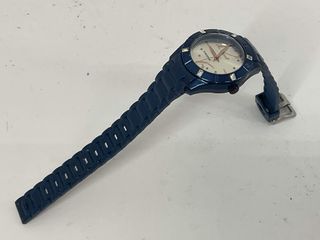 reloj pulsera señora calypso azul cara blanca