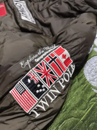 Abrigo Geographical Norway Verde y Rojo