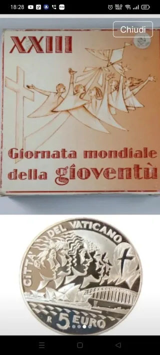Vaticano 5€ 2008 Giovanni Paolo II